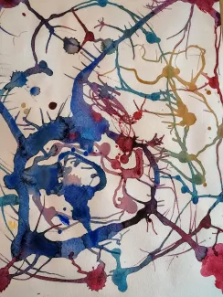 Experiment mit Aquarellfarben