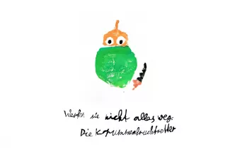 Postkartenmotiv mit Bildunterschrift