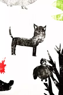 Kunstwerke in einer Ausstellung