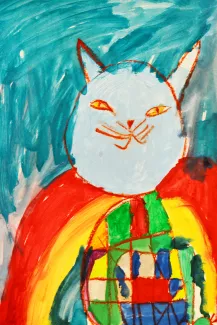 Kunstwerke in einer Ausstellung